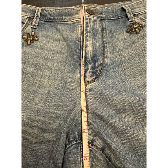 Loft Relaxed Skinny Rhinestone Pocket Detail Jeans Sz 8T - Picture 10 of 14
